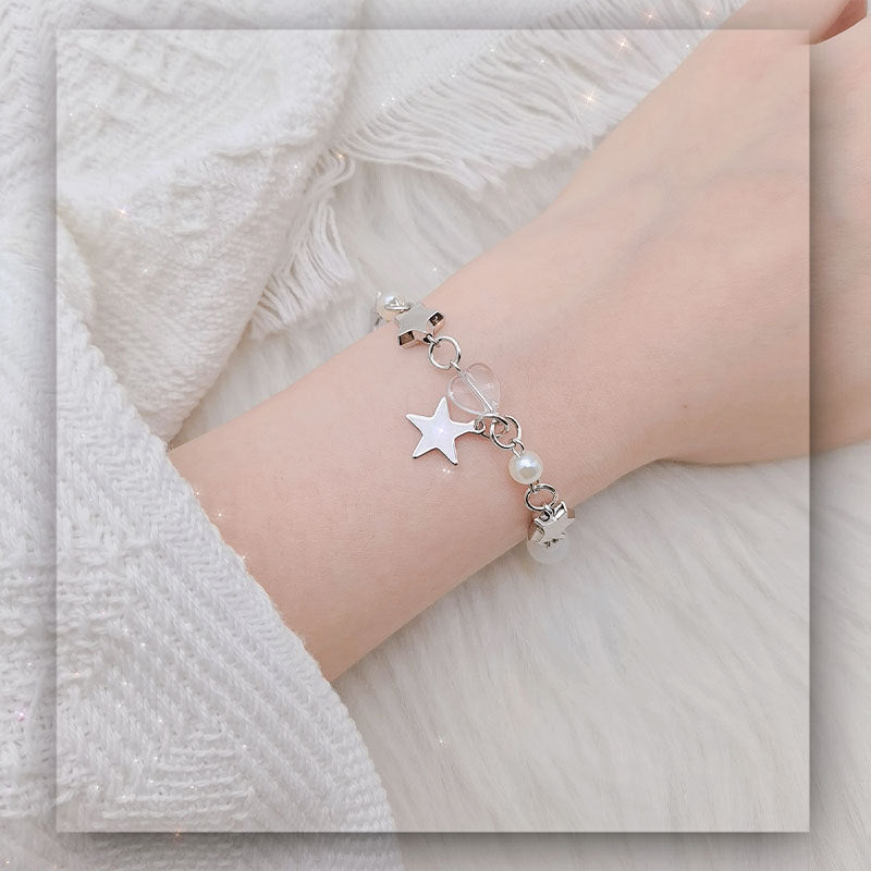 Wind Beaded Five-pointed Star Pendant Bracelet All-match Jewelry