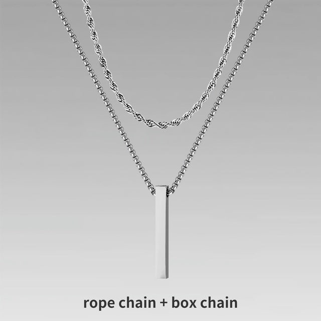 Men's Gift Chain Crystal Necklace